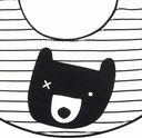 Roaze Fabric Baby Bibs (Pure Collection) - Delightful Black Bear