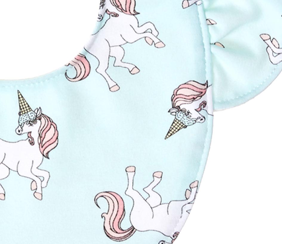 Roaze Fabric Baby Bibs (Pure Collection) - Unicorns in Fantasy