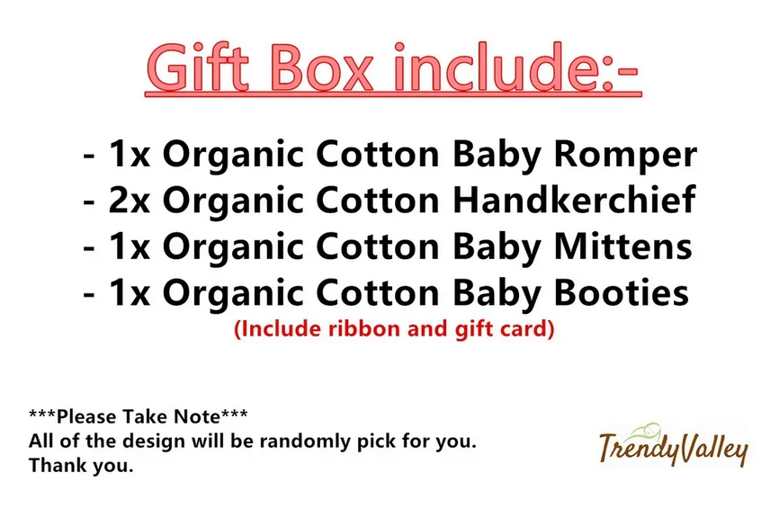 Trendy Valley Organic Cotton Gift Box Newborn Starter Set 1