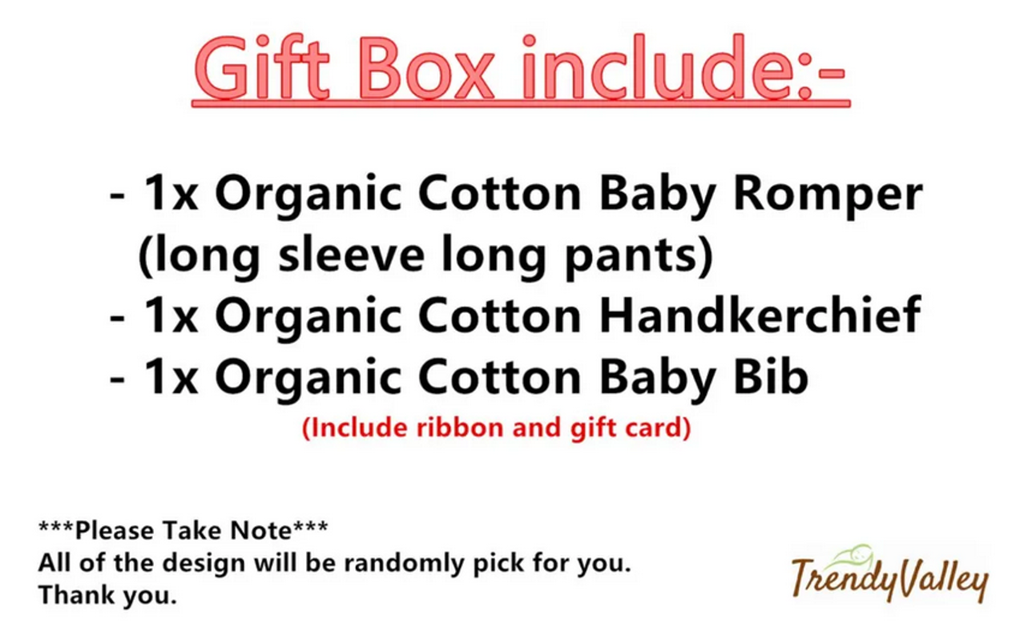 Trendy Valley Organic Cotton Gift Box Newborn Starter Set 2