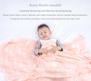 Roaze Muslin Swaddle - Pink White Bear