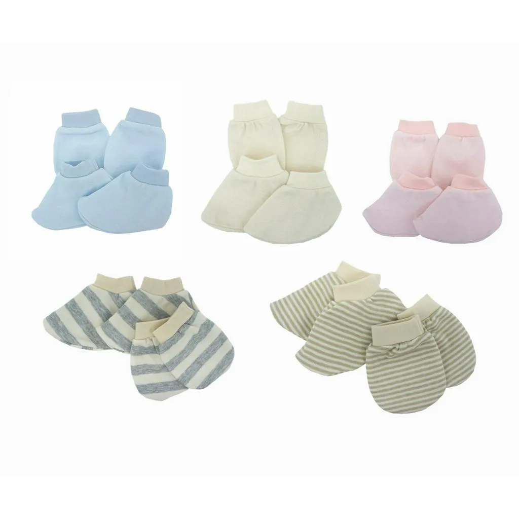 Trendy Valley 3 Pair Of Organic Cotton Mitten & Botties