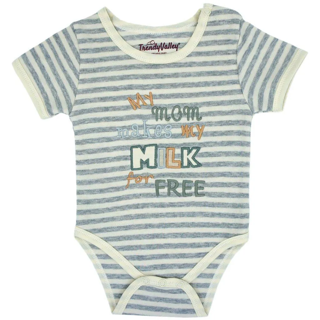 Trendy Valley Organic Cotton Short Sleeve Romper - My mum makes my milk for FREE