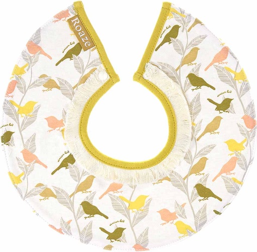 [4718000449205] Roaze Fabric Baby Bibs - Birds on Treetop