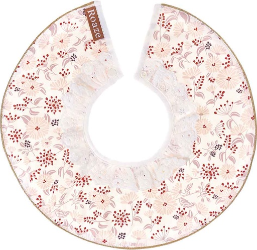 [4718000449236] Roaze Fabric Baby Bibs - Blooming Red Flowers