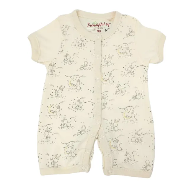 Trendy Valley Organic Cotton Short Sleeve Pants Romper - Bunny&Moon