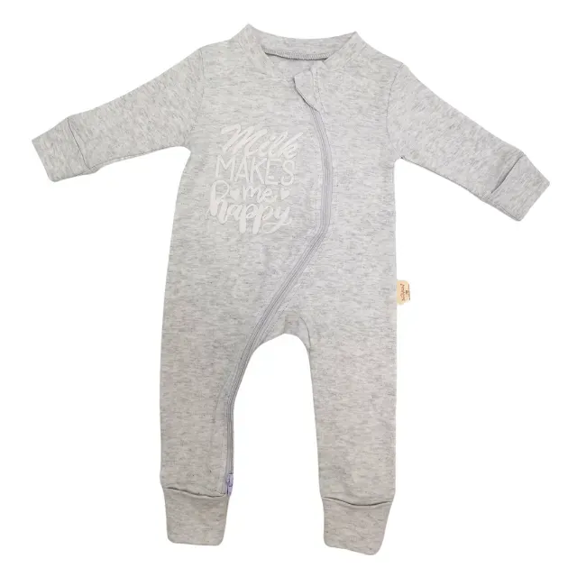 Trendy Valley Organic Cotton Baby Zip One Piece Sleep Bag With Hands and Feet Covered - Milk makes me happy