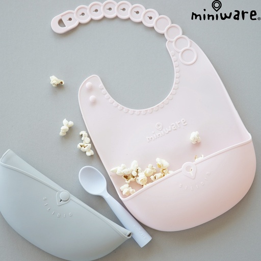 Miniware Roll & Lock Silicone Bib for Baby & Toddler